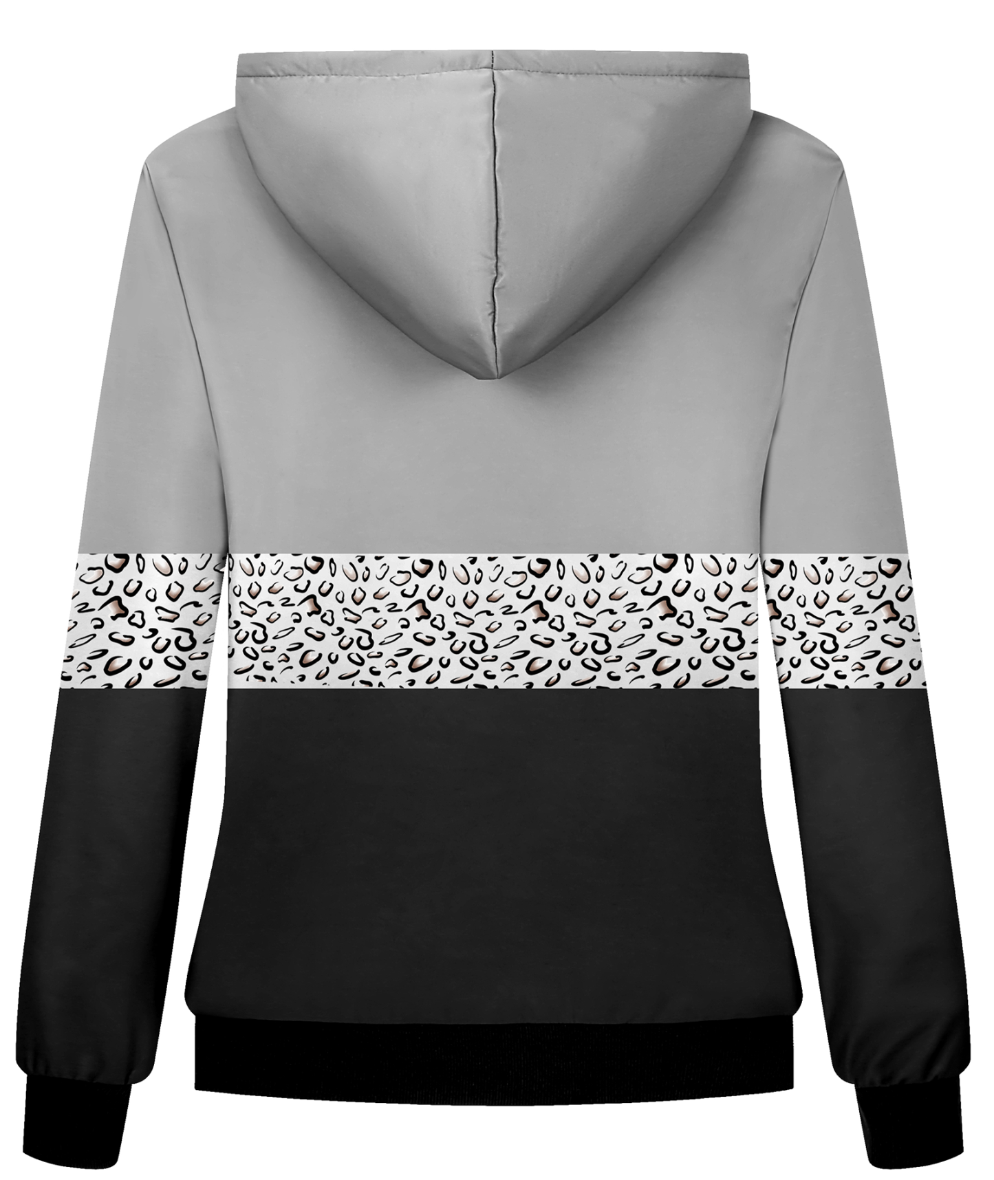 ZITY Women's Long Sleeve Color Block Fleece Hoodie-CUWFH01525