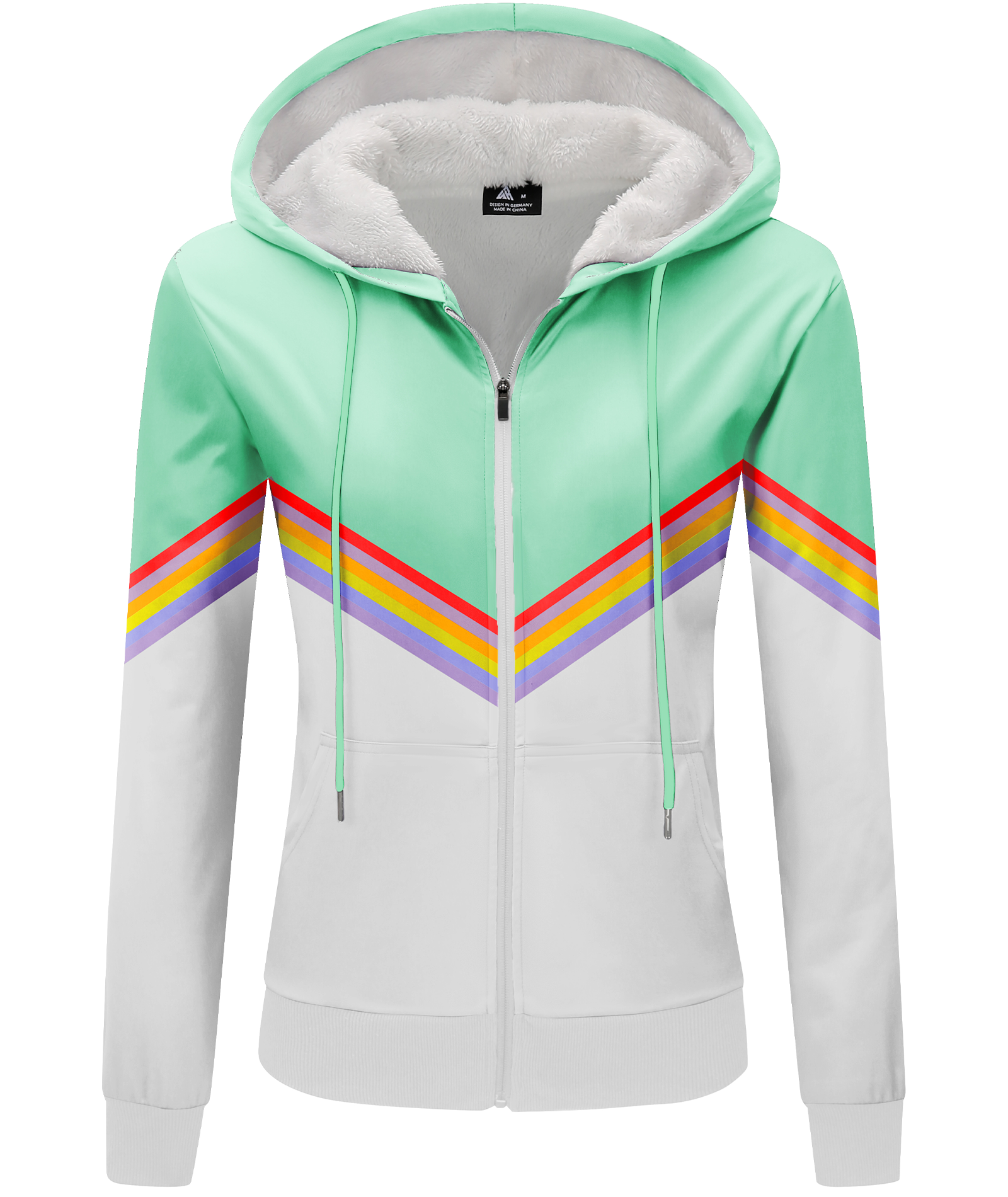 ZITY Women's Full Zipper Drawstring Fleece Hoodie-CUWFH01532