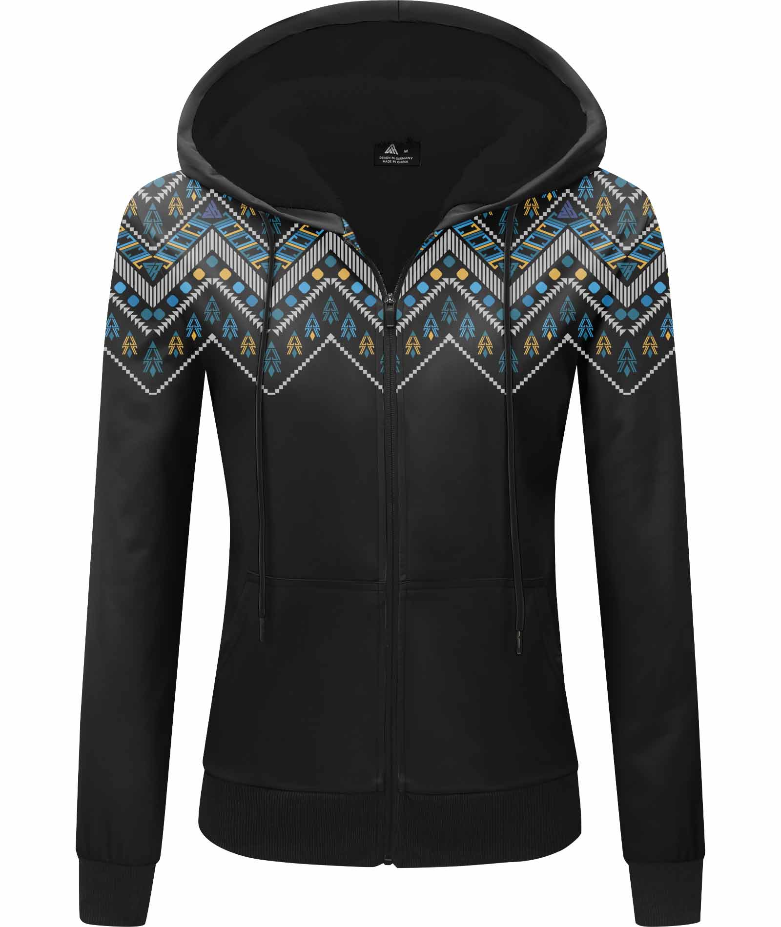 ZITY Women's Full Zipper Drawstring Fleece Hoodie-CUWFH01076