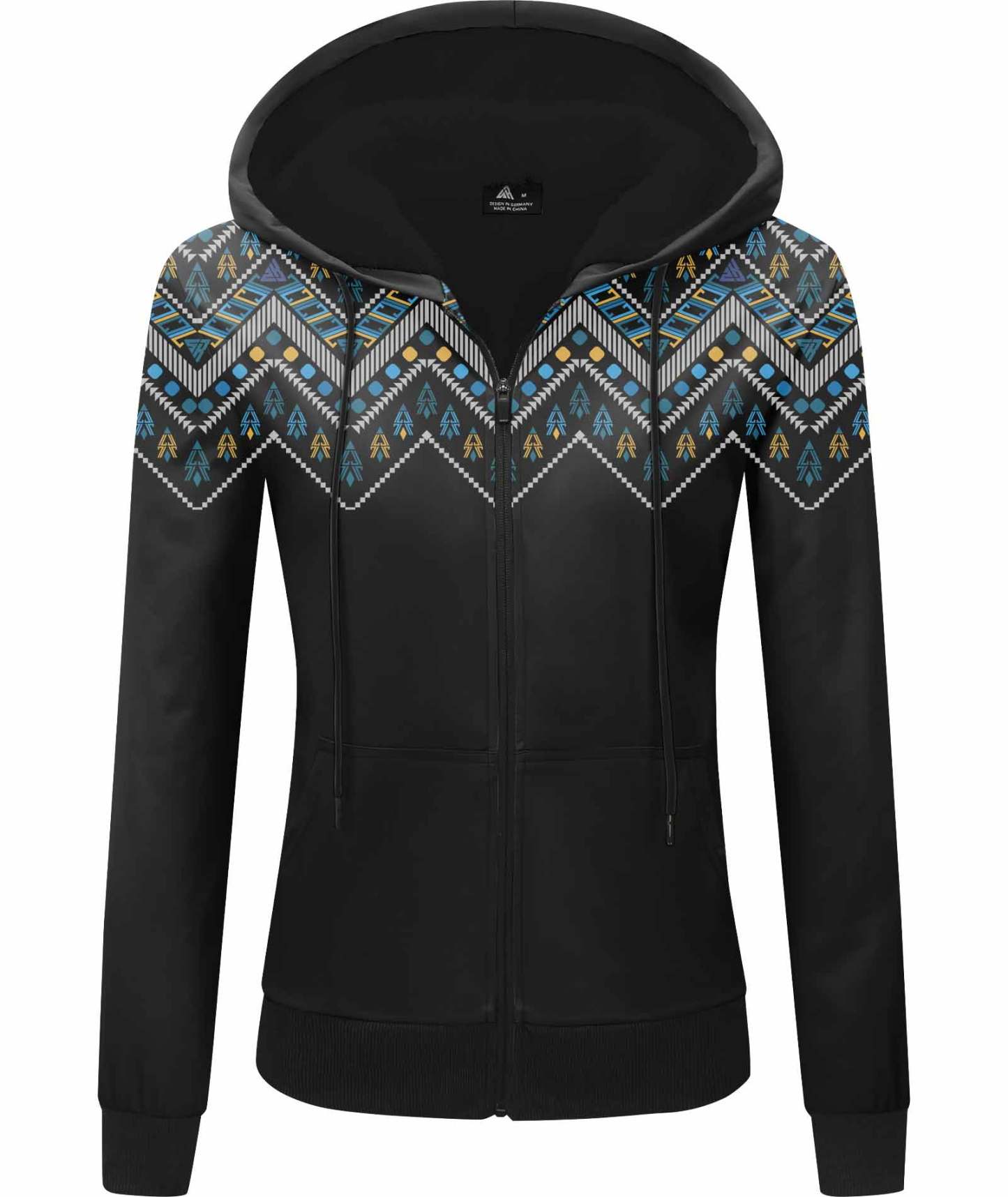 ZITY Women's Full Zipper Drawstring Fleece Hoodie-CUWFH01076