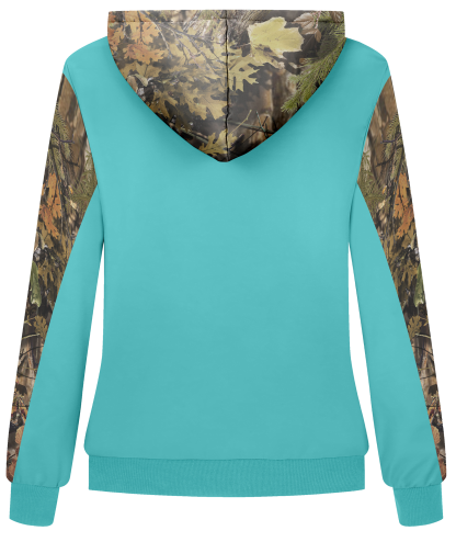 ZITY Women's Full Zipper Printed Fleece Hoodie-CUWFH01531