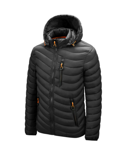 ZITY Men's Stand Collar Hooded Lightweight Puffer Jacket-22913 | Zitysports