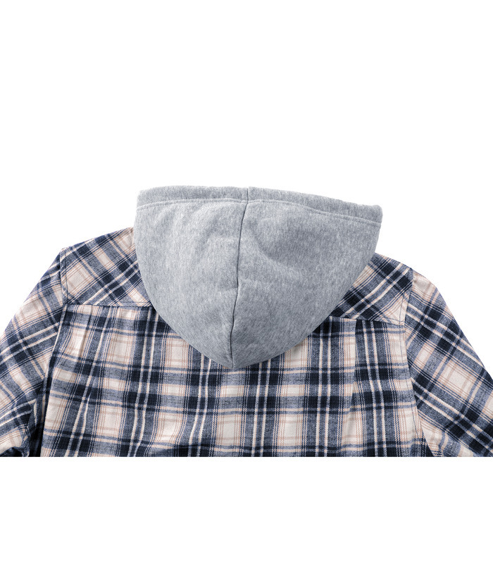 ZITY Men's Plaid Hooded Long Sleeve Button Down Flannel Shirt-ZPK000014 | Zitysports