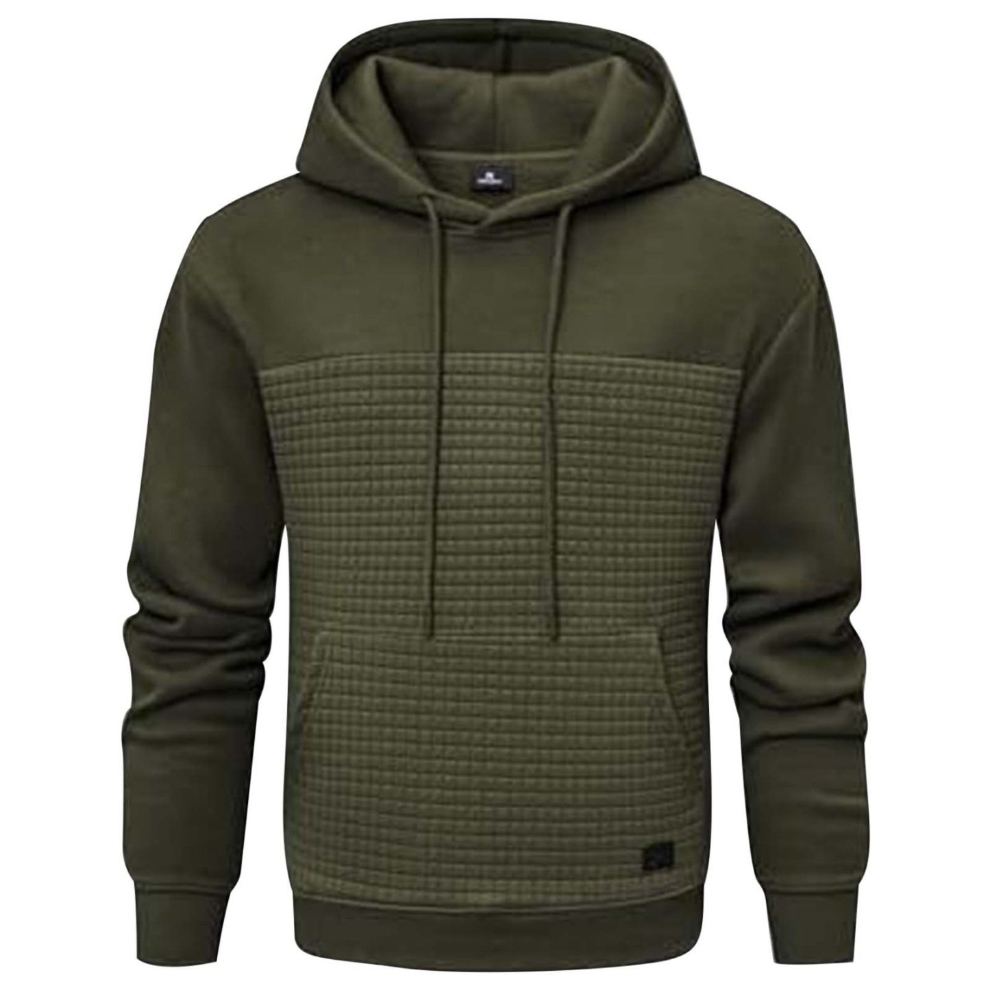 ZITY Men's Waffle Block Pullover Hoodie-DUMFH04921