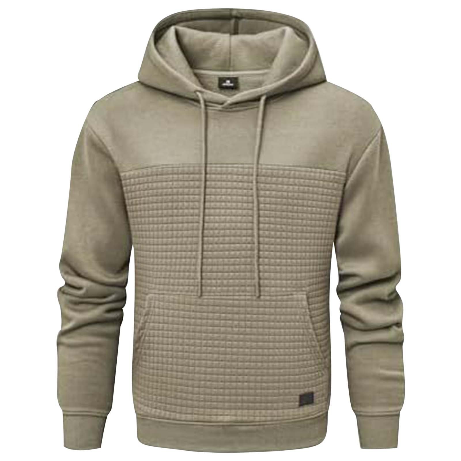 ZITY Men's Waffle Block Pullover Hoodie-DUMFH04921