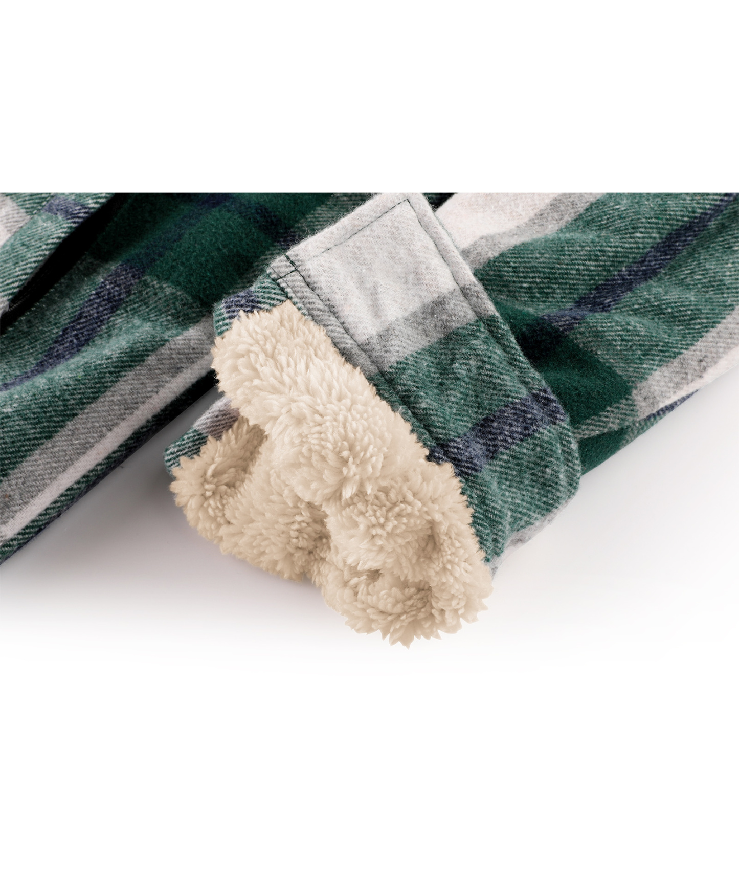 ZITY Men's Long Sleeve Winter Fleece Plaid Hoodie-CUMJA04090