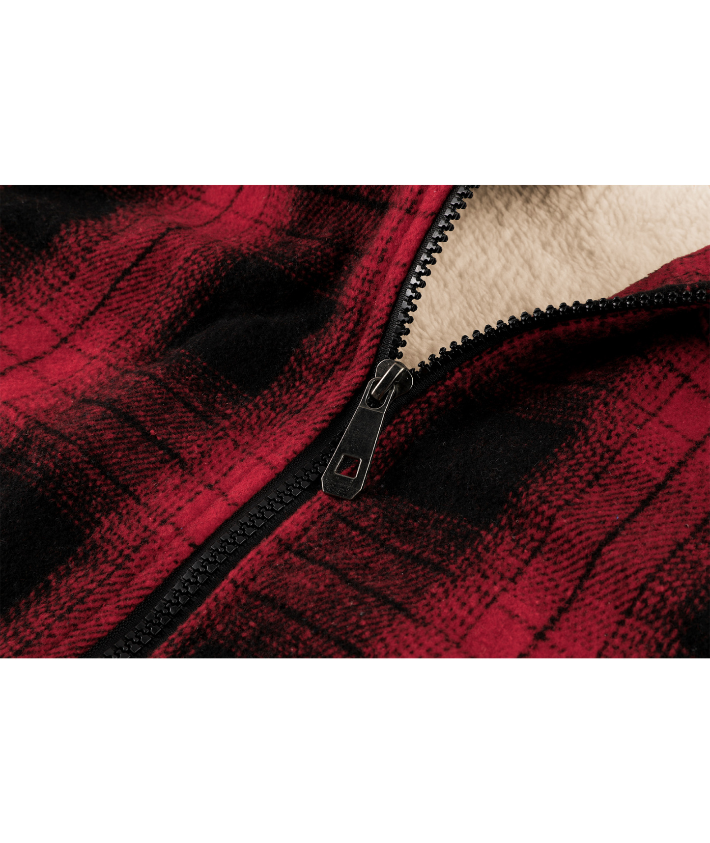 ZITY Men's Long Sleeve Winter Fleece Plaid Hoodie-CUMJA04090