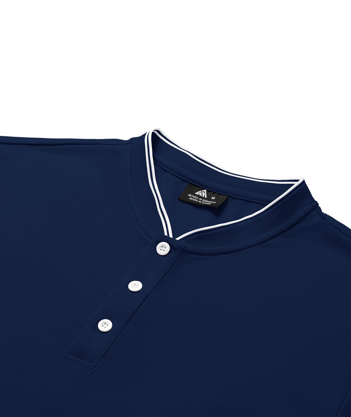 ZITY Men's Button Up Casual Neck T-Shirt-CUMSS01737