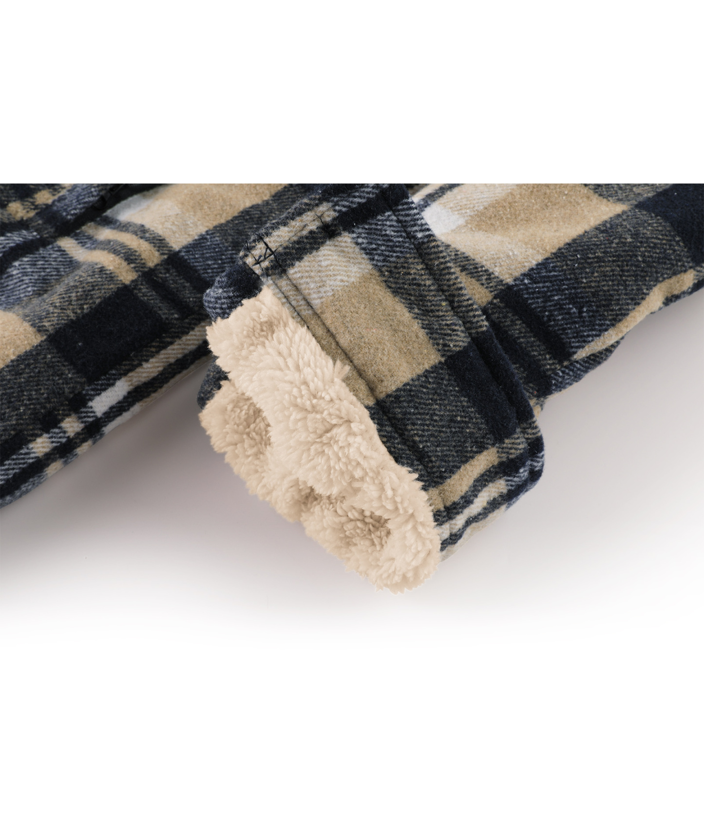 ZITY Men's Long Sleeve Winter Fleece Plaid Hoodie-CUMJA04090