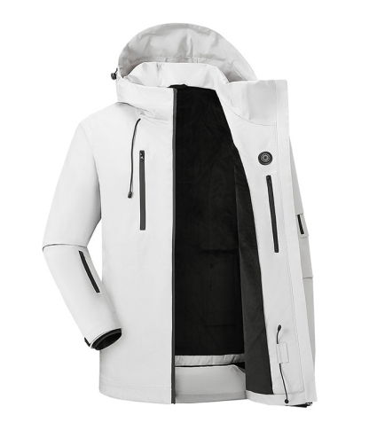 Unisex Fleece Lined Hooded Heated Jacket-M868