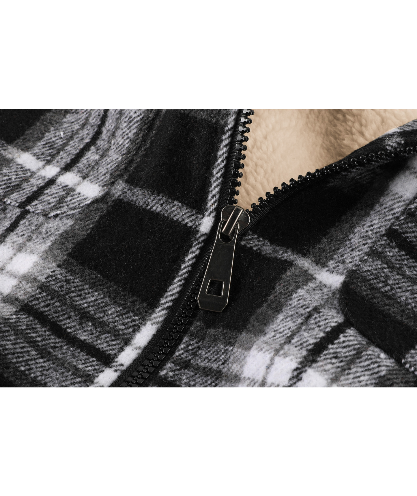 ZITY Men's Long Sleeve Winter Fleece Plaid Hoodie-CUMJA04090