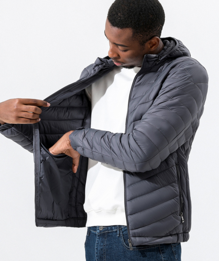 ZITY Men's Hooded Windproof Lightweight Puffer Jacket-22910 | Zitysports