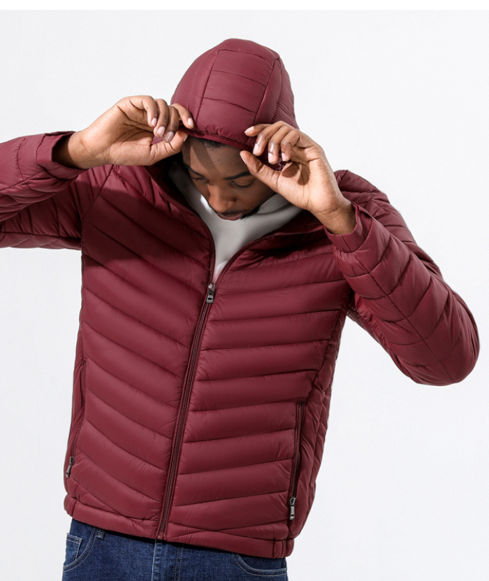 ZITY Men's Hooded Windproof Lightweight Puffer Jacket-22910 | Zitysports