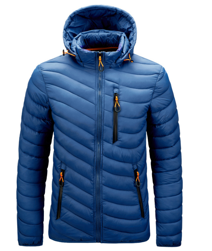 ZITY Men's Stand Collar Hooded Lightweight Puffer Jacket-22913 | Zitysports