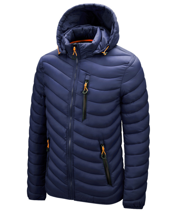 ZITY Men's Stand Collar Hooded Lightweight Puffer Jacket-22913 | Zitysports