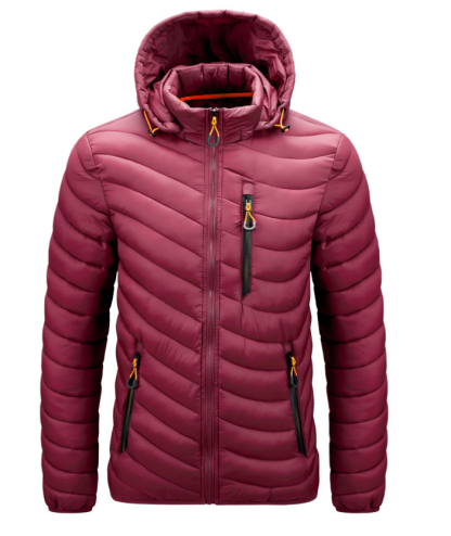 ZITY Men's Stand Collar Hooded Lightweight Puffer Jacket-22913 | Zitysports