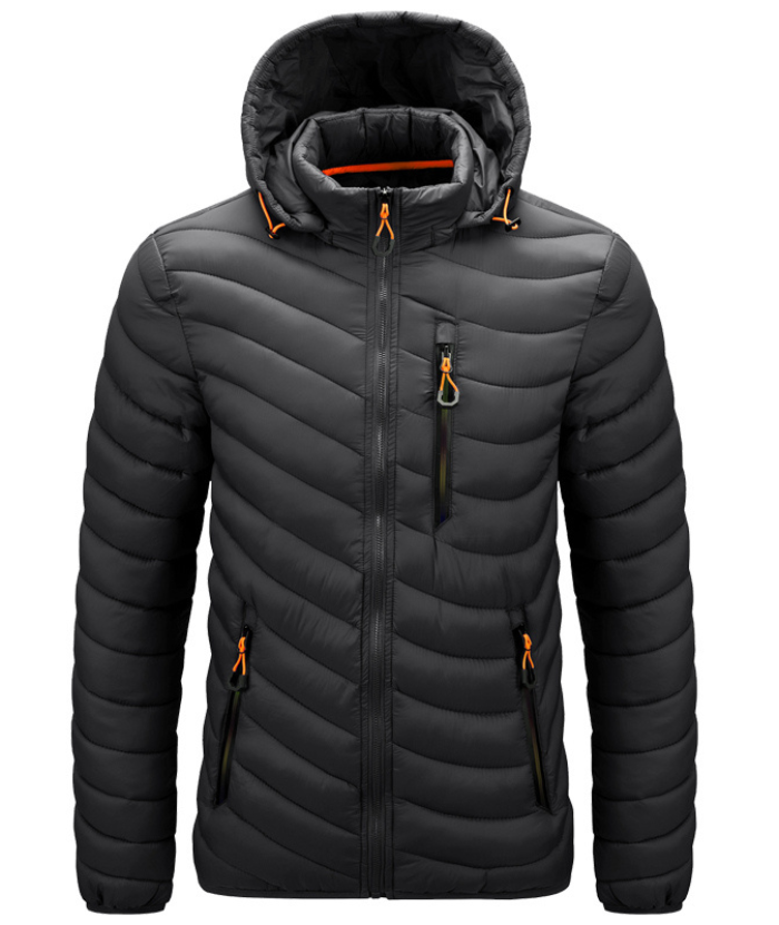 ZITY Men's Stand Collar Hooded Lightweight Puffer Jacket-22913 | Zitysports