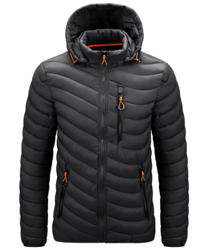 ZITY Men's Stand Collar Hooded Lightweight Puffer Jacket-22913 | Zitysports