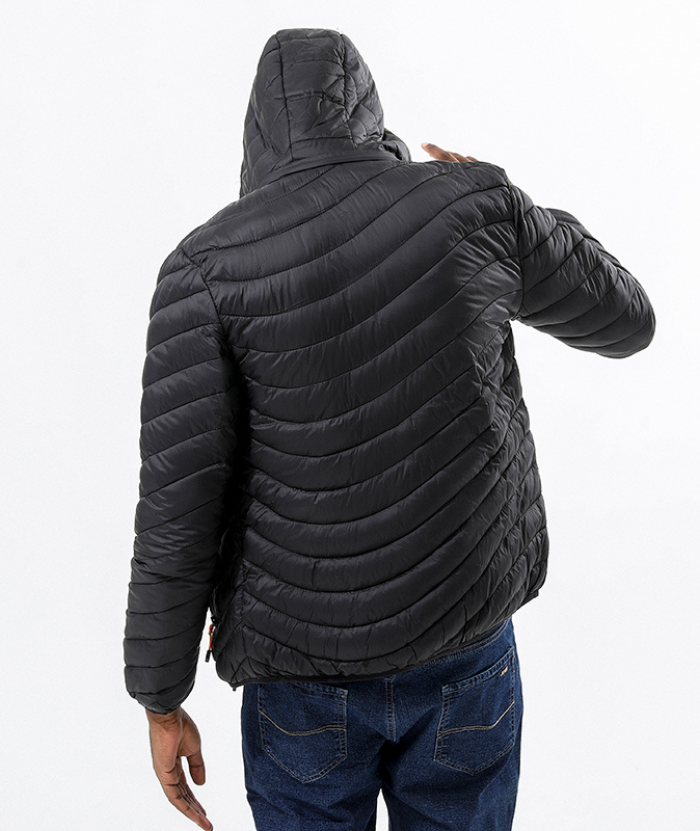 ZITY Men's Stand Collar Hooded Lightweight Puffer Jacket-22913 | Zitysports