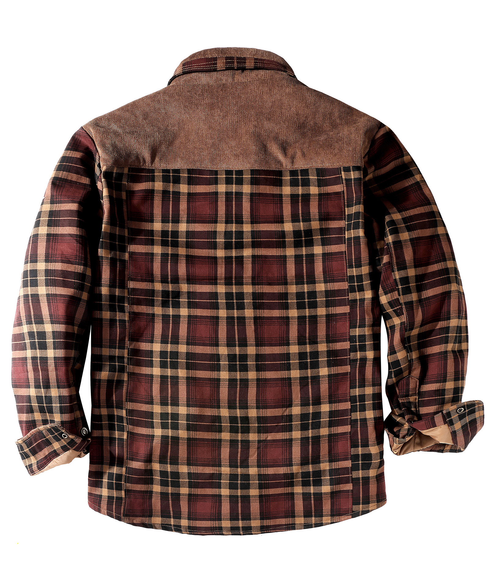 ZITY Men's Long Sleeve Full Zipper Casual Plaid Jacket-AUMPJ00583