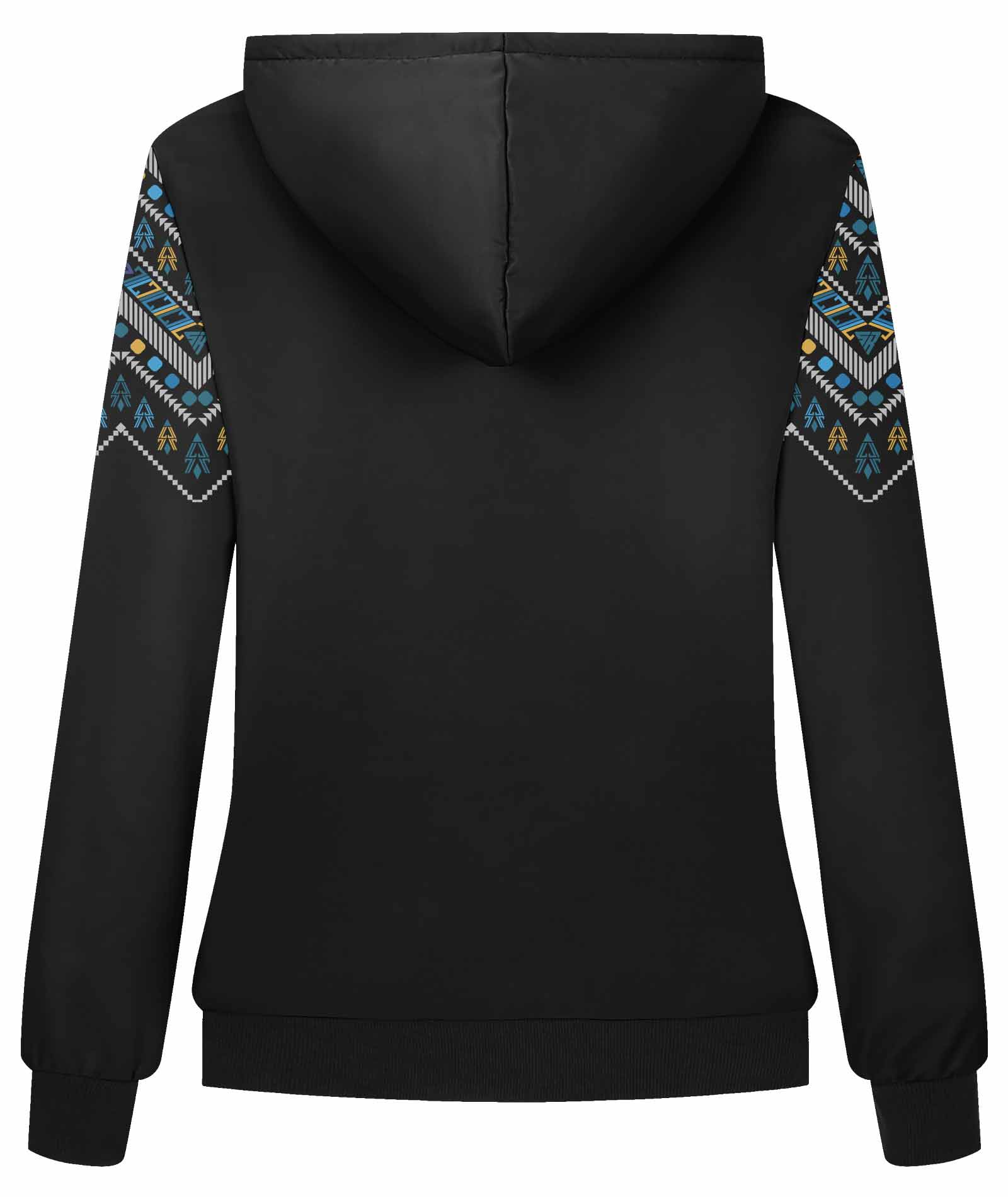 ZITY Women's Full Zipper Drawstring Fleece Hoodie-CUWFH01076