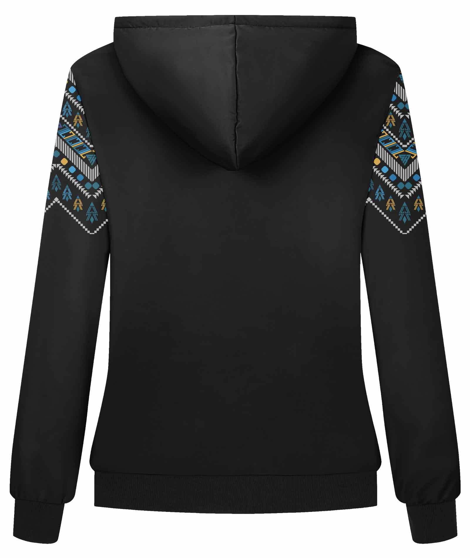 ZITY Women's Full Zipper Drawstring Fleece Hoodie-CUWFH01076