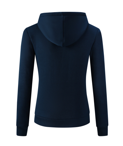 ZITY Women's Long Sleeve Striped Fleece Hoodie-CUWFH01386