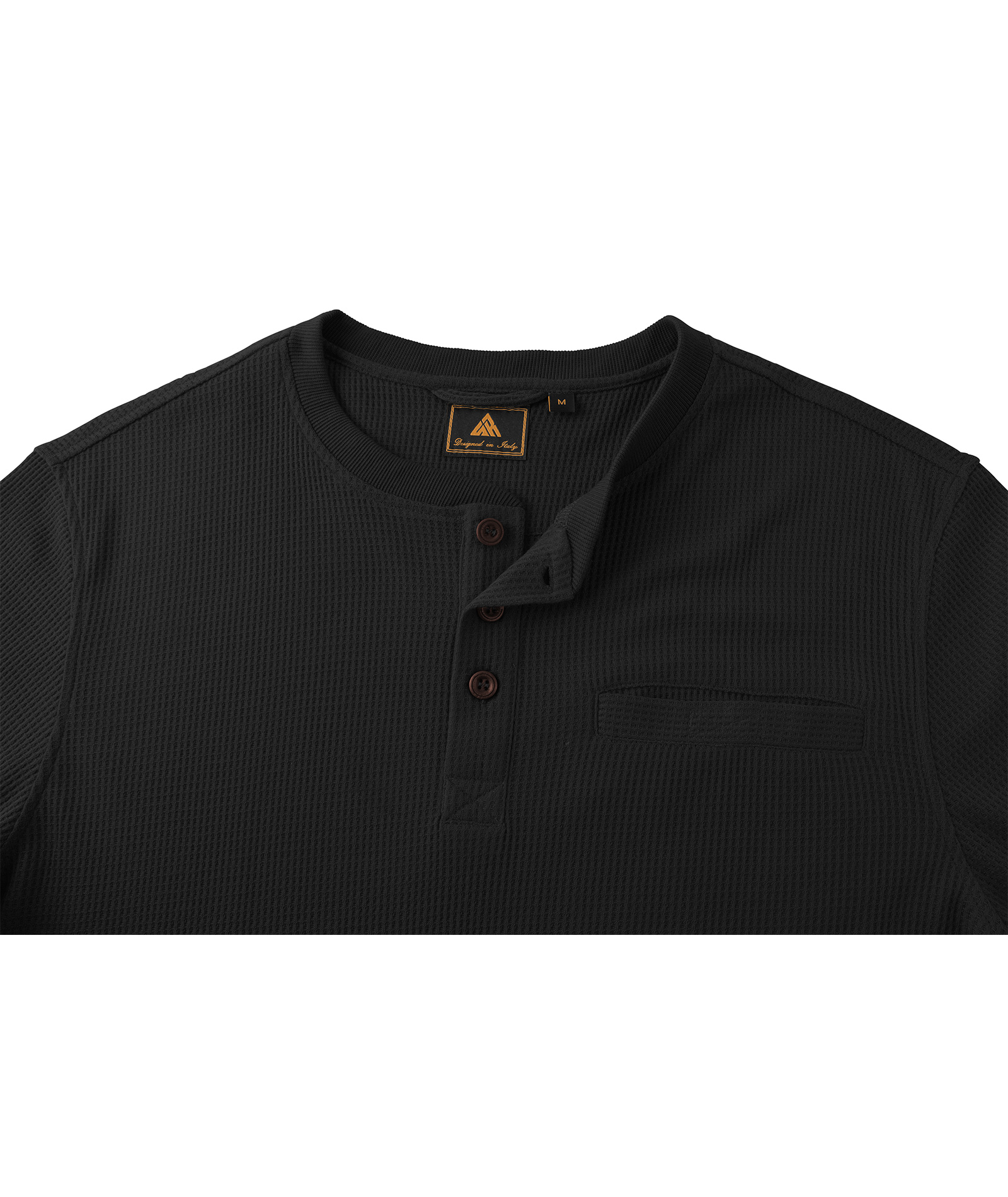ZITY Men's Button Up Long Sleeve Slim Fit Henley Shirt-CUMLS03492