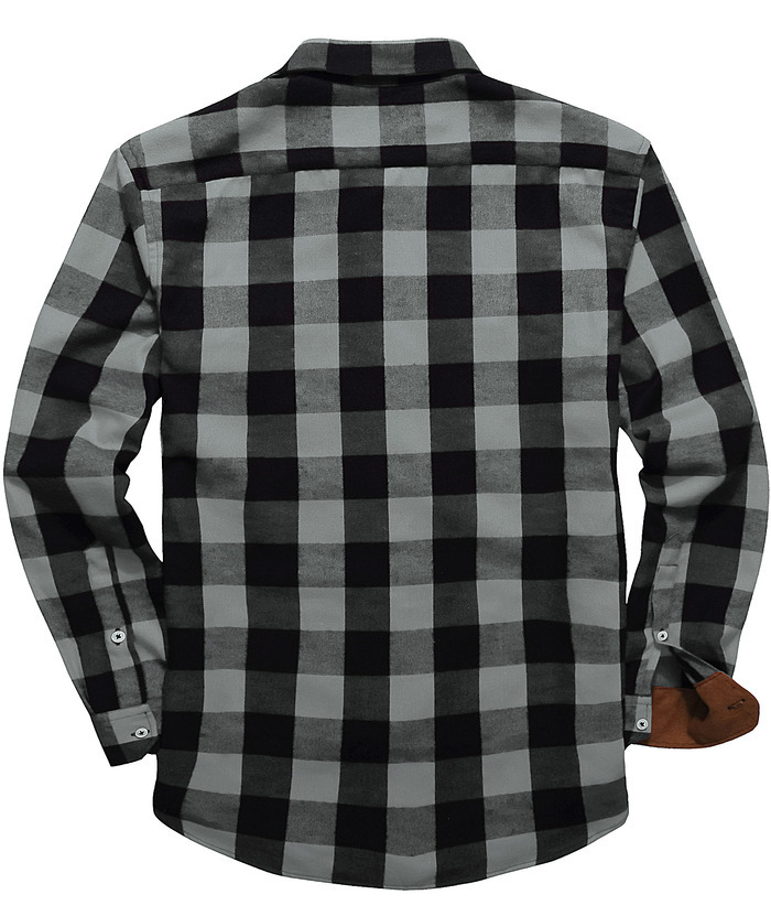 ZITY Men's Plaid Button Up Shirt with Flap Pocket Spring Fall Top-ZPK006565 | Zitysports