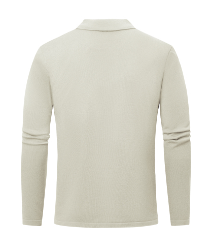 ZITY Men's Long Sleeve Slim Fit Golf Polo Shirt-CUMLP01483