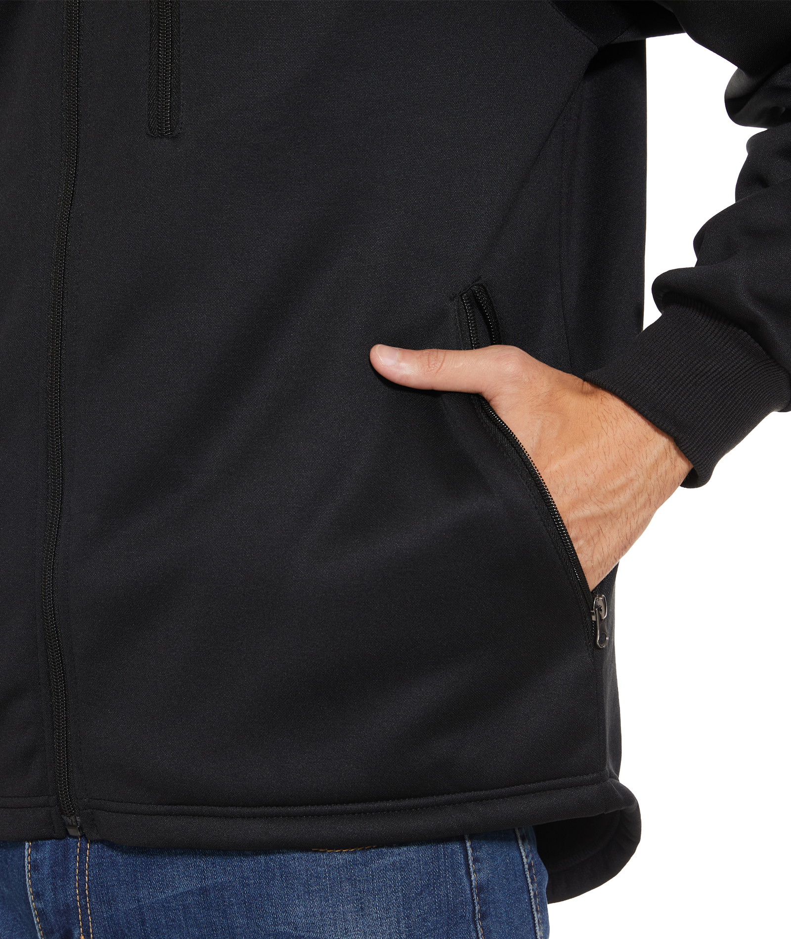 ZITY Men's Full Zipper Long Sleeve Fleece Hoodie-CFMWY00027