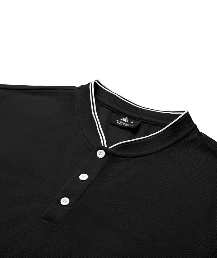 ZITY Men's Button Up Casual Neck T-Shirt-CUMSS01737