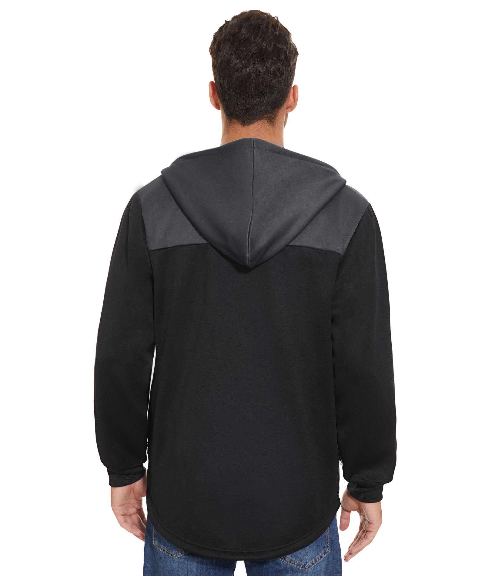 ZITY Men's Full Zipper Long Sleeve Fleece Hoodie-CFMWY00027