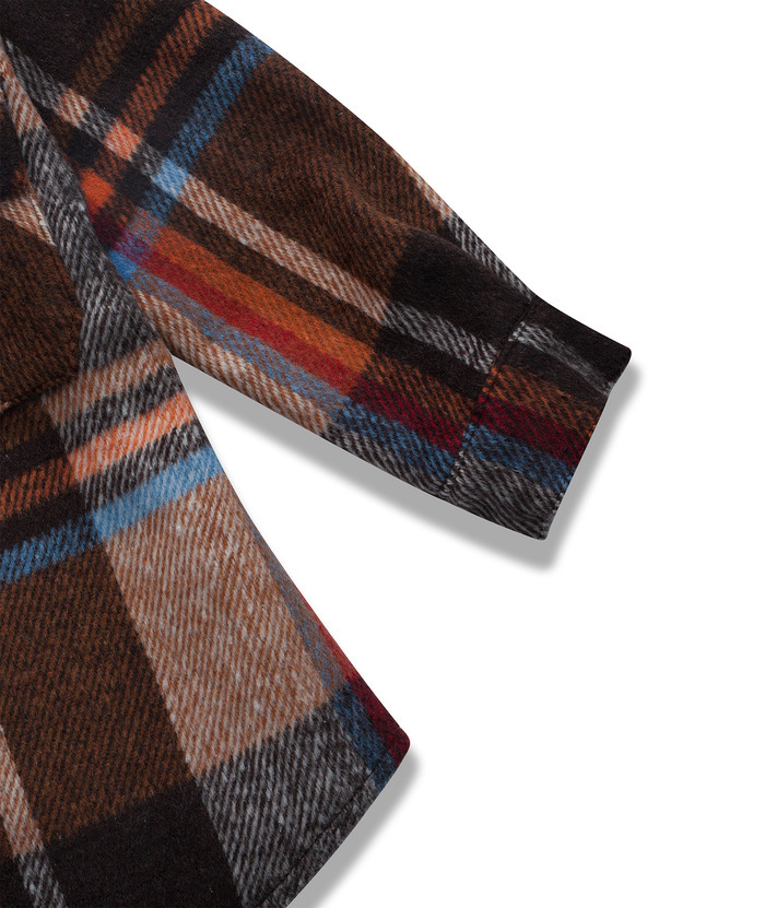 ZITY Kid's Stylish Plaid Lapel Tweed Shirt Autumn Winter Long Sleeve Coat-ZPK006210 | Zitysports