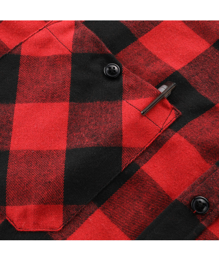 ZITY Men's Plaid Hooded Long Sleeve Button Down Flannel Shirt-ZPK000014 | Zitysports