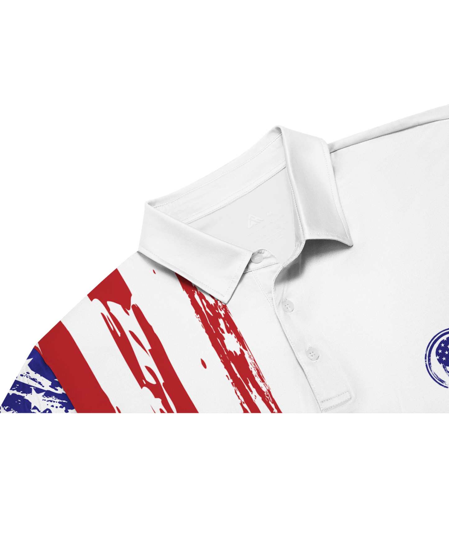 ZITY Men's Button Up Flag Printed Dri Fit Polo Shirt-CUMPO01749