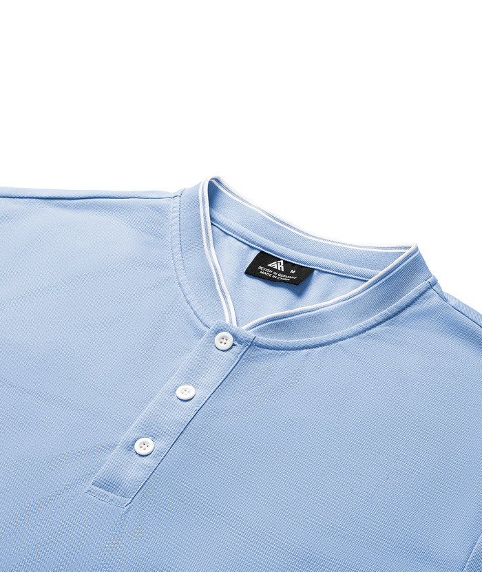 ZITY Men's Button Up Casual Neck T-Shirt-CUMSS01737