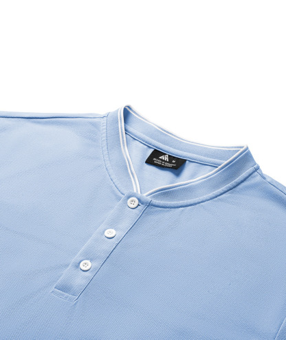 ZITY Men's Button Up Casual Neck T-Shirt-CUMSS01737
