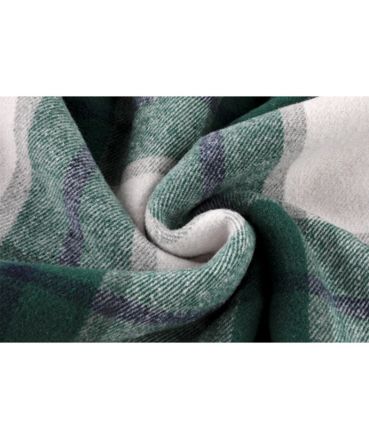 ZITY Men's Long Sleeve Winter Fleece Plaid Hoodie-CUMJA04090