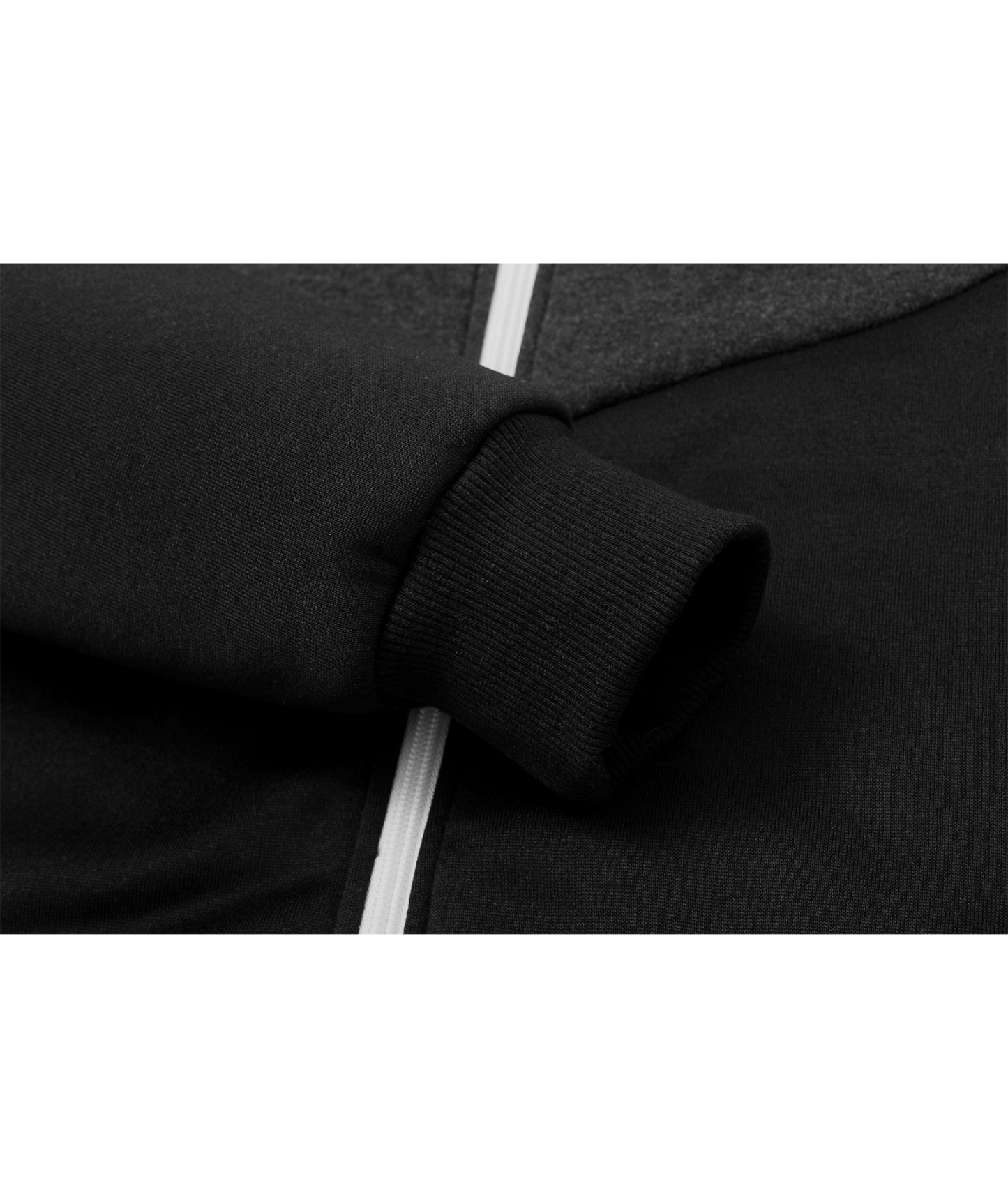 ZITY Women's Drawstring Full Zipper Color Block Fleece Hoodie-CUWFH01387