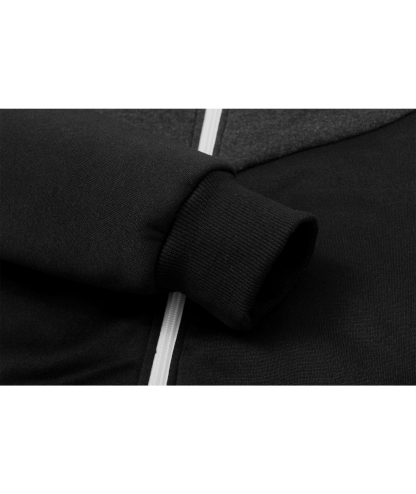 ZITY Women's Drawstring Full Zipper Color Block Fleece Hoodie-CUWFH01387