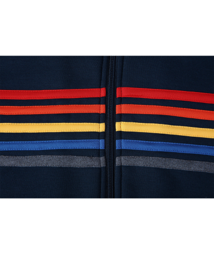 ZITY Women's Long Sleeve Striped Fleece Hoodie-CUWFH01386