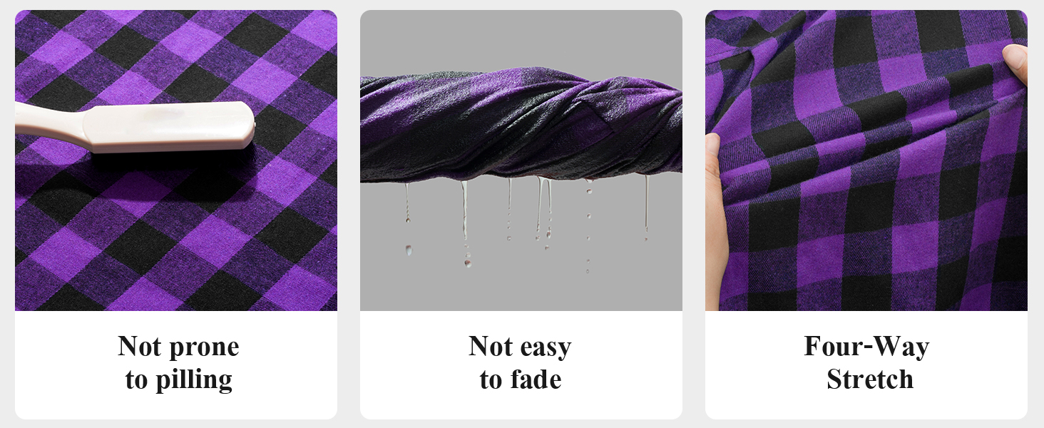 Men's Purple Flannel Plaid Shirt