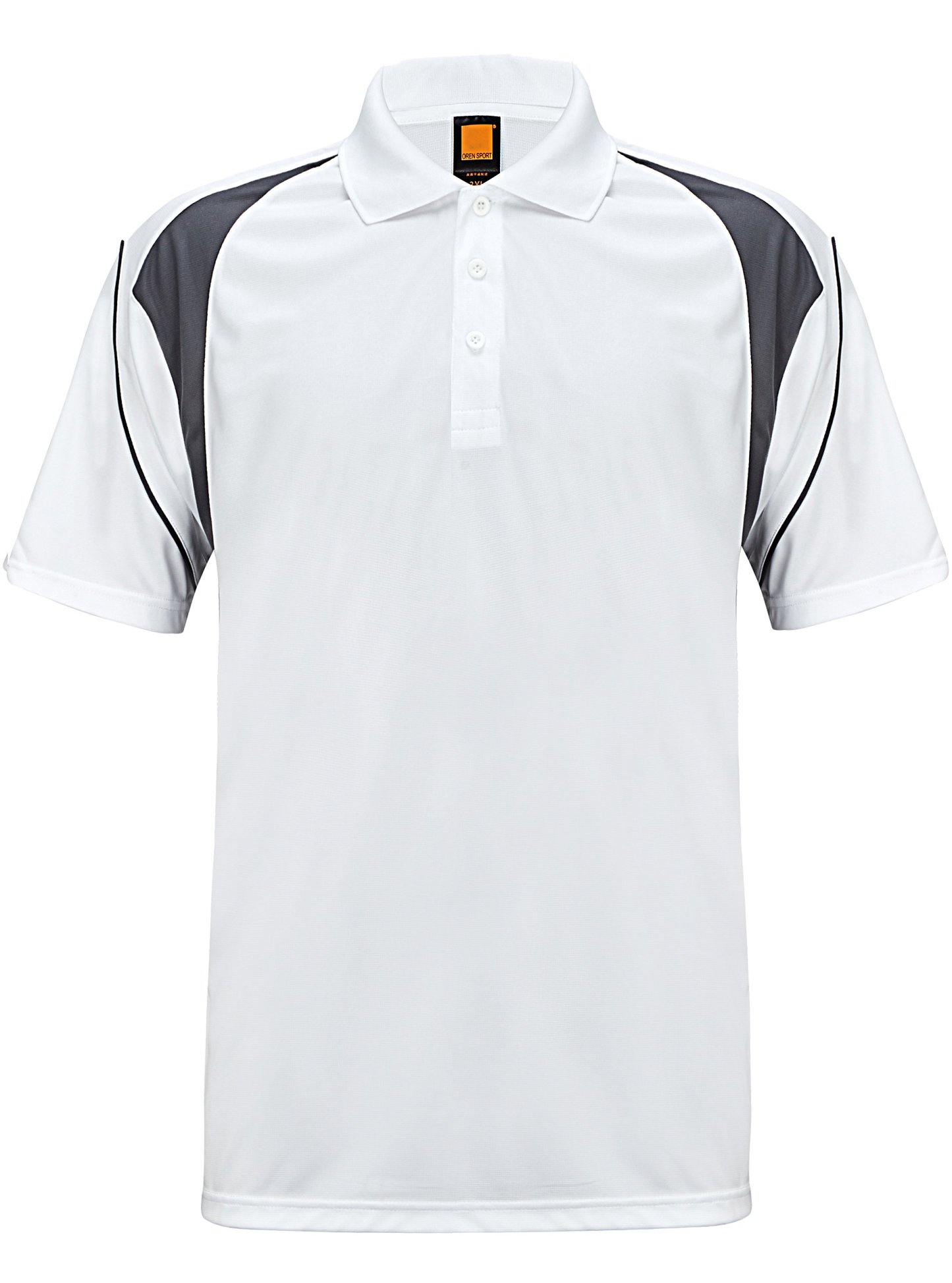 ZITY Men's Button Up Dri Fit White Polo Shirt-ZITY1022