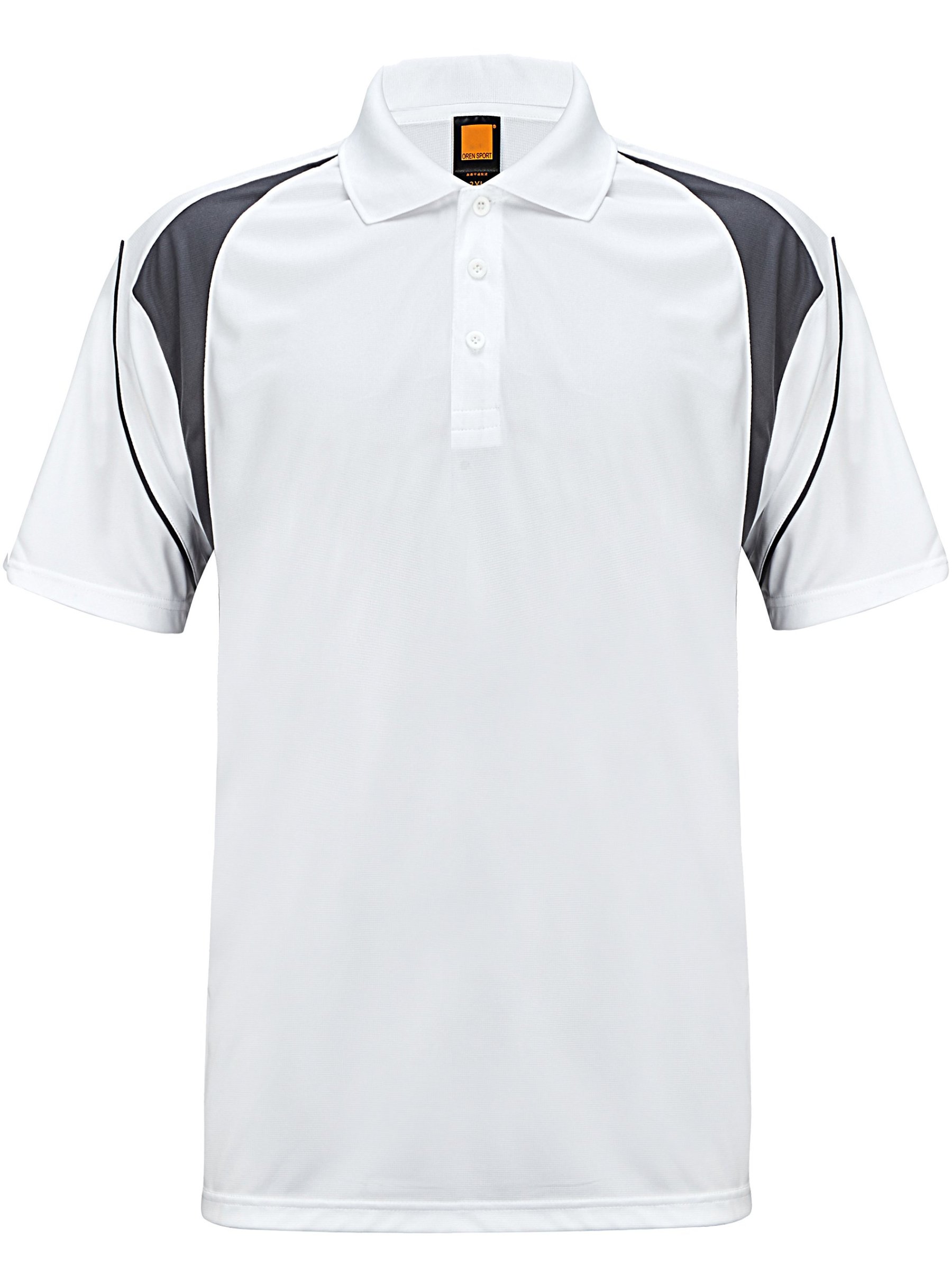 ZITY Men's Button Up Dri Fit White Polo Shirt-ZITY1022
