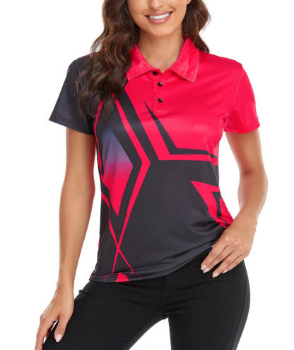 ZITY Women's Sports Slim Fit Quick Dry Gold Polo Shirt-CFWZZ00010