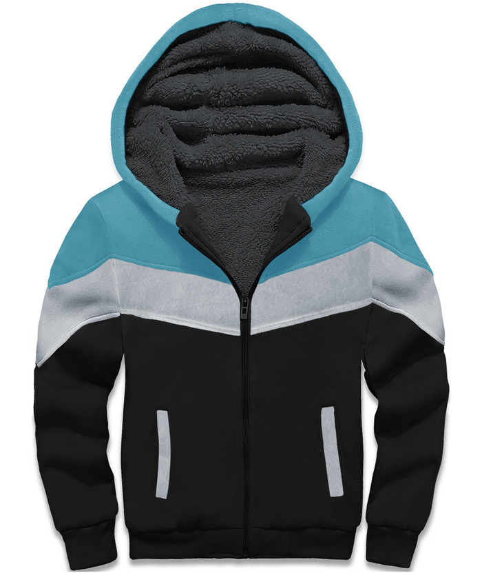 ZITY Boy's Collar Fleece Zip Up Hoodie-ZPK005858 | Zitysports