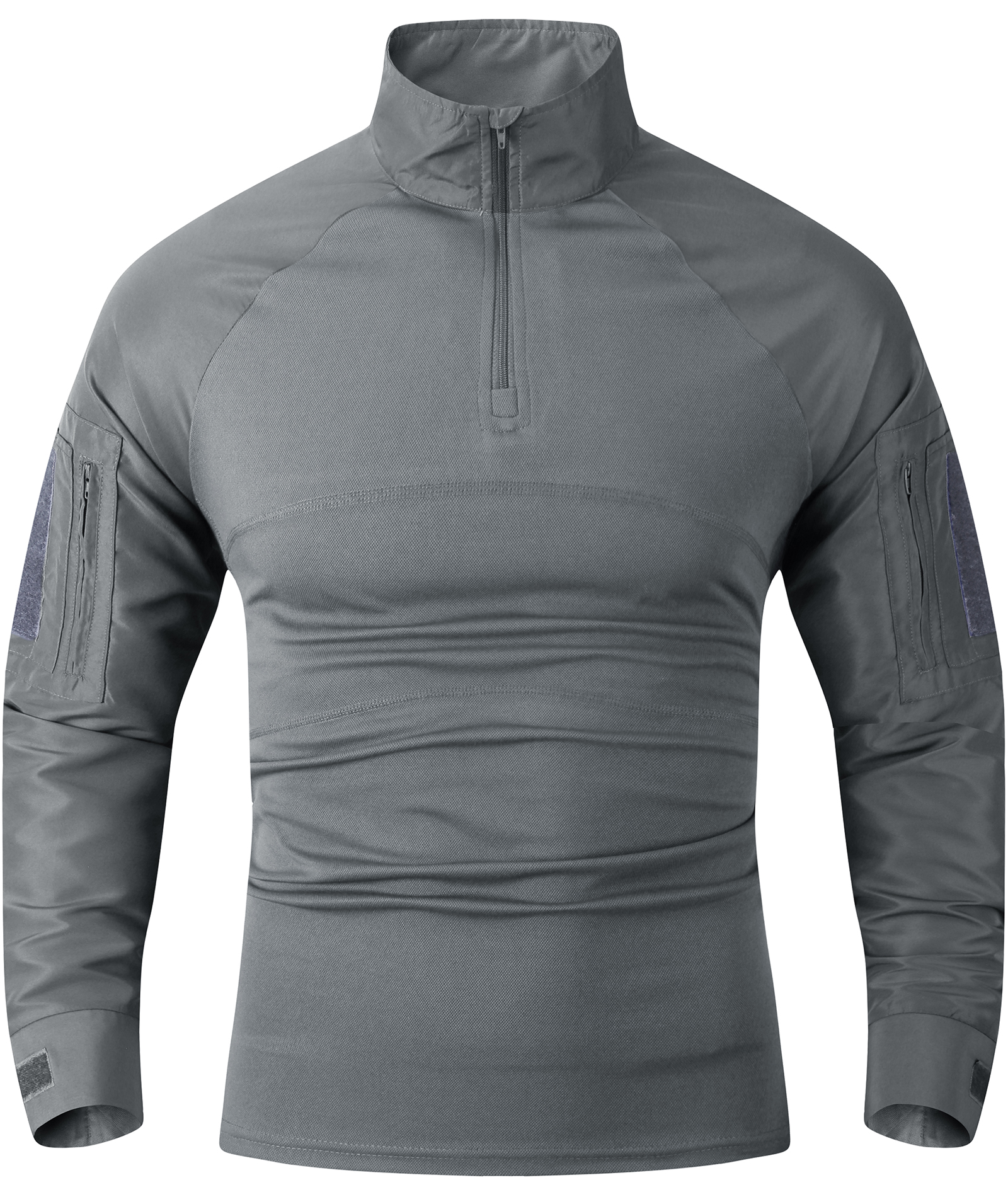 ZITY Men's Quarter Zip Up Long Sleeve Polo Shirt-CFMPO00042