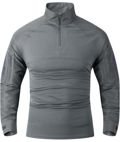 ZITY Men's Quarter Zip Up Long Sleeve Polo Shirt-CFMPO00042