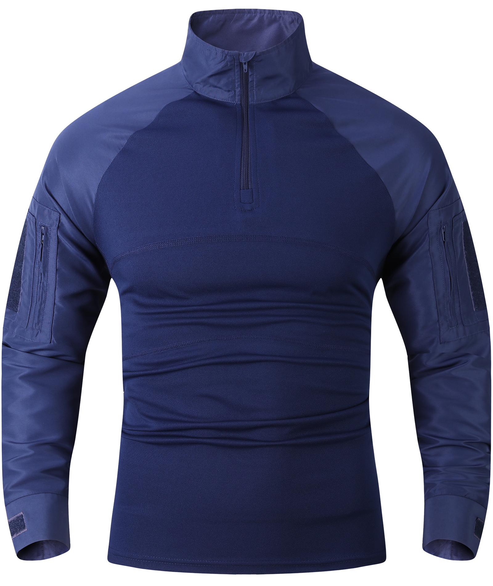 ZITY Men's Quarter Zip Up Long Sleeve Polo Shirt-CFMPO00042